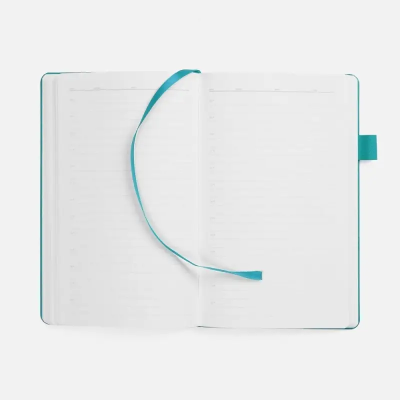 Ежедневник White Shall, недатированный, бело-бирюзовый