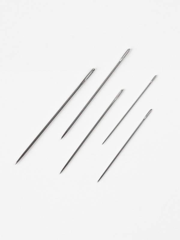 Иглы швейные ассорти №120-23 33мм/345мм/ 39мм/43мм/45мм (набор 16шт) сталь TR