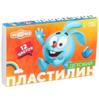 Пластилин  &laquo;Детский&raquo;, 12 цветов, 180 г, Смешарики