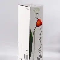 Ваза &laquo;Соблазн&raquo;, прямая, h=26 см, стекло, бело-серебристая