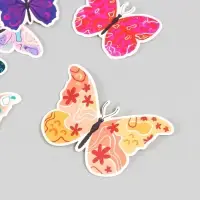 Бабочки картон "Абстракция" набор 12 шт h=4-10 см