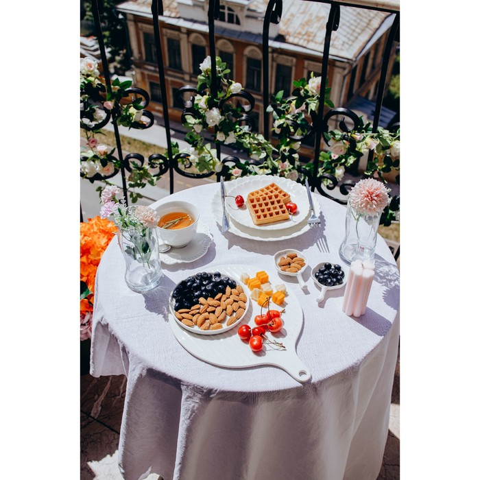 Блюдо фарфоровое для подачи Magistro &laquo;Гриль Бланш&raquo;, d=30,5 см, цвет белый