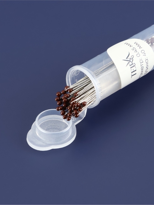 Булавка портновская сталь №3 4см S0,45мм (наб 50шт цена за наб) черн. головка TR