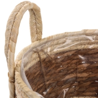 Набор кашпо "Инга" светло-бежевое, 20,5х25/25,5х28/27х33см