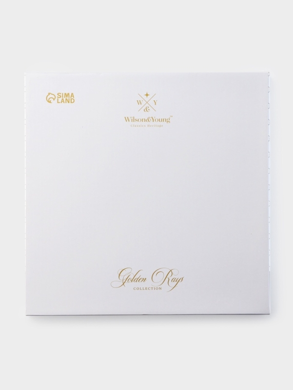 Тарелка глубокая WY Golden rays, d=22 см, фарфор, белая