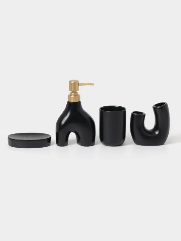 Набор для ванной "Равновесие", 4 предмета (мыльница, дозатор для мыла, 2 стакана)