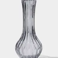 Ваза стекло настольная "Имоджин" 22,5х9 см, серый