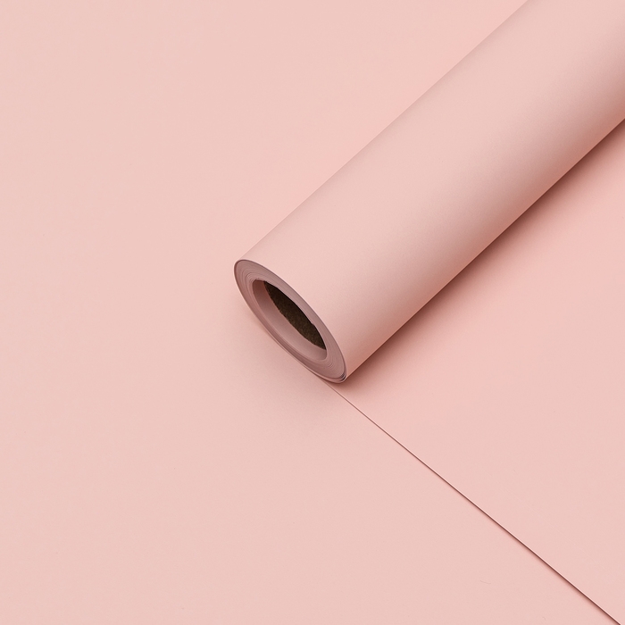 Пленка для цветов тонированная, матовая, кремовый, 0,5 х 10 м, 65 мкм