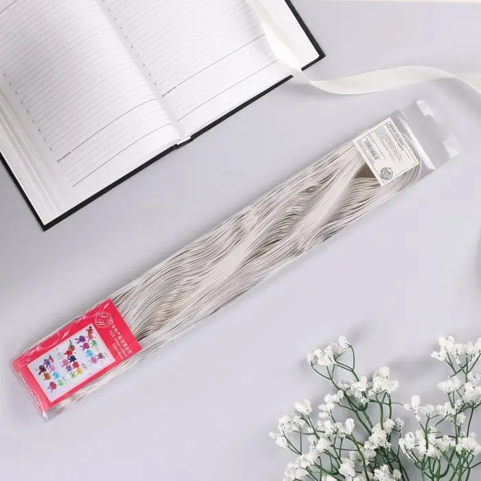 Бант-шар №3 три золотых полосы, белый