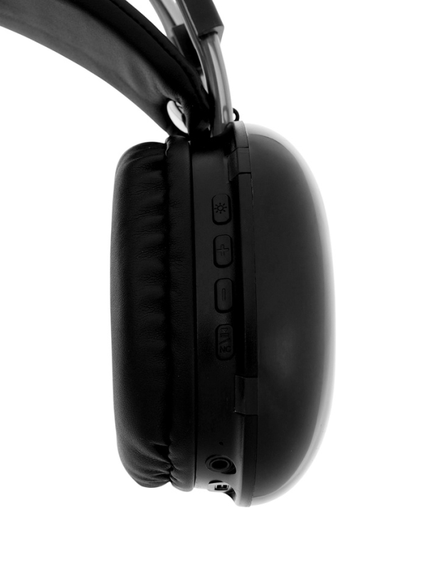 Наушники полноразмерные Mybit W-33, RGB подсветка, BT5.3, 800 мАч, Type-C, чёрные