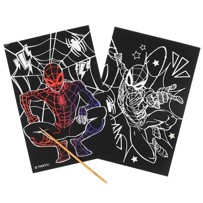 Гравюра детская &laquo;Человек-паук&raquo;, набор 2 шт, 10 х 15 см