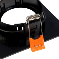 Светильник встраиваемый, поворотный, под лампу MR16, пластик, квадрат, пластик, черный