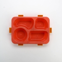 Ланч - бокс с 4 секциями &laquo;Еда!&raquo;, 23 х 17 х 5,5 см, розовый