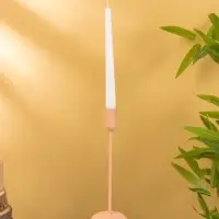 Подсвечник на 1 свечу текстурный "Пудровый" 8х8х25,5 см