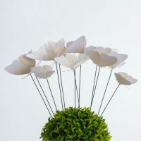 Набор штекеров "Бабочки" белые, в наборе 12шт, 12/10/8/6/4см