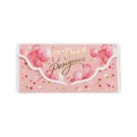 Конверт для денег &laquo;С днём рождения!&raquo;, акварельный картон, тиснение, конгрев 19 х 9 см