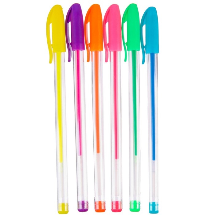 Ручка шариковая, 6 цветов, Минни Маус и Единорог