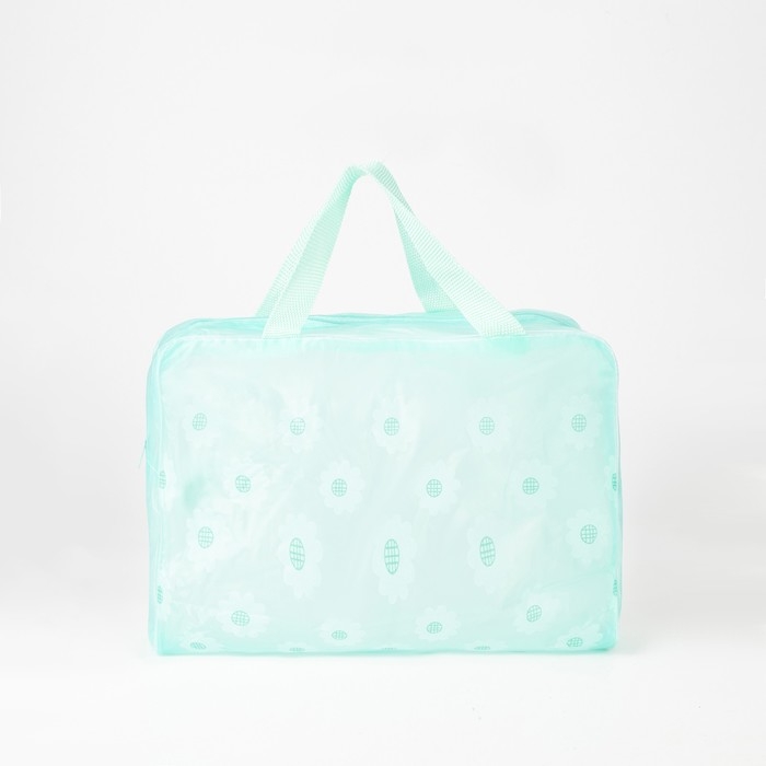 Косметичка на молнии, цвет зелёный