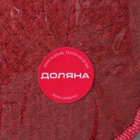 Чехол на сиденье для унитаза на липучках Доляна &laquo;Плюш&raquo;, 34&times;40 см, цвет МИКС