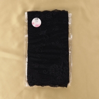 Кружевная эластичная ткань, 240 мм &times; 2,7 &plusmn; 0,5 м, цвет чёрный