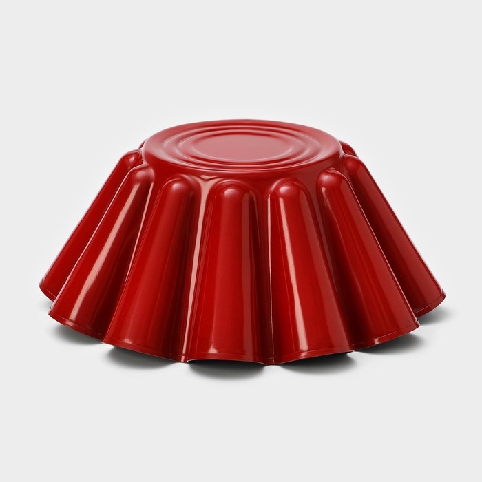 Форма для ромовой бабы и кулича &laquo;Бутон&raquo;, 14,5&times;6 см, антипригарное покрытие, цвет бордовый