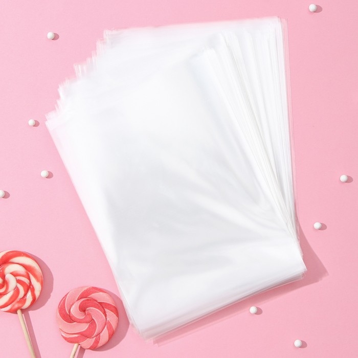 Набор пакетиков для упаковки леденцов, 100 шт, 12,5&times;17 см, цвет прозрачный