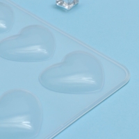 Форма для шоколада Доляна &laquo;Сердечки&raquo;, силикон, 20&times;17,5&times;0,6 см, 9 ячеек (5,5&times;5 см)