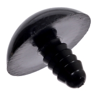 Глаза винтовые с заглушками, набор 10 шт., размер 1 шт. &mdash; 2 см, цвет чёрный