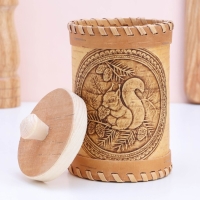 Туес &laquo;Белки&raquo;, 8&times;8&times;14 см, береста