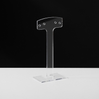 Подставка под серьги (на 2 пары), 5&times;3&times;10 см, оргстекло 2 мм, В ЗАЩИТНОЙ ПЛЁНКЕ