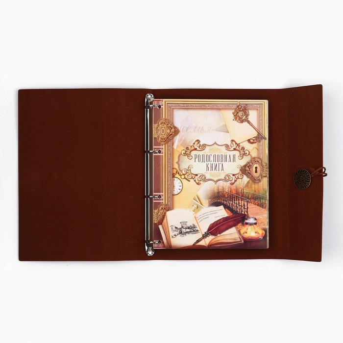 Родословная книга &laquo;Наш род&raquo;, 56 листов, коричневый, 35 х 23,5 см