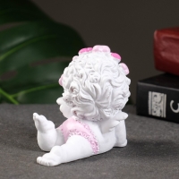 Фигура "Ангел лежит ручки в пол" 7х5х7см