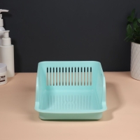 Органайзер для хранения косметических принадлежностей &laquo;Prestige&raquo;, 2 секции, 23 &times; 16,1 см, цвет мятный