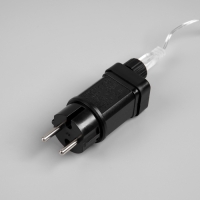 Гирлянда &laquo;Мишура&raquo; 20 м роса, IP44, серебристая нить, 600 LED, 8 режимов, свечение мульти, 18 В