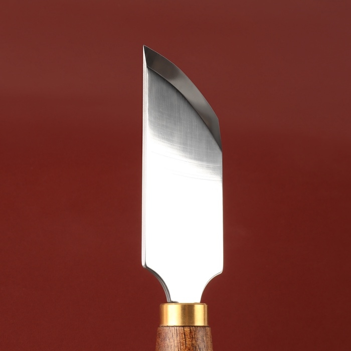 Шорный нож для работы с кожей Premium, скошенный, 18 &times; 3,5 см