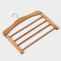 Плечики - вешалка для брюк и юбок LaDо́m Bois, 38,5&times;1,2&times;34,3 см, деревянная сорт А, многоуровневая, широкие плечики