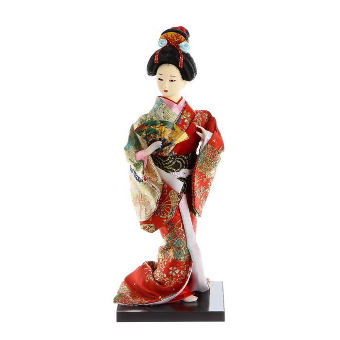 Кукла коллекционная "Гейша с веером" МИКС 27х9,5х9,5 см