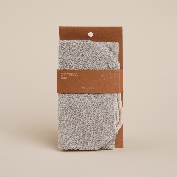 Мочалка - лента массажная SL Home &laquo;Ортика&raquo;, хлопок, 48&times;21 см, цвет бежевый