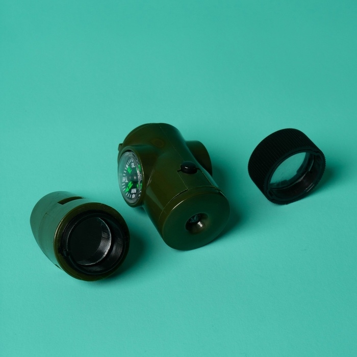 Набор героя &laquo;Разведчик&raquo;, 6 в 1: свисток, компас, фонарик, термометр, зеркало, лупа