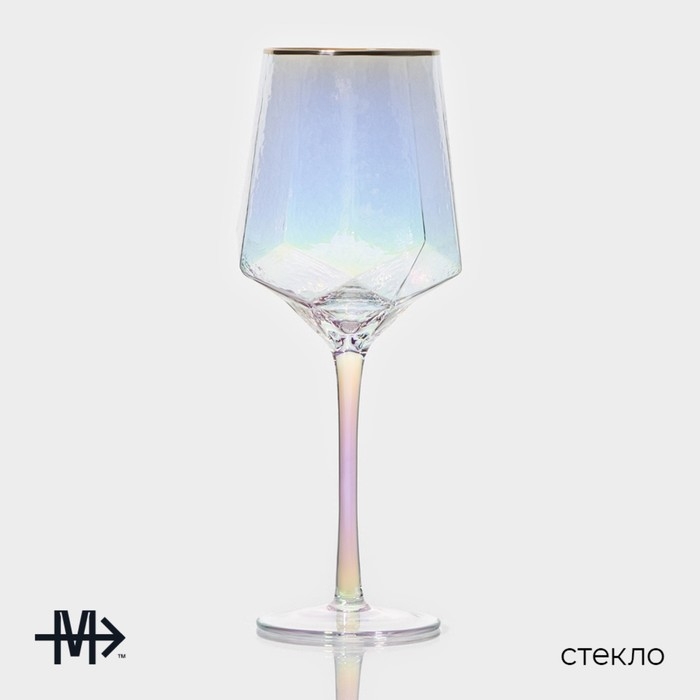 Набор бокалов для вина стеклянный Magistro &laquo;Дарио&raquo;, 500 мл, 7,3&times;25 см, 6 шт, цвет перламутровый