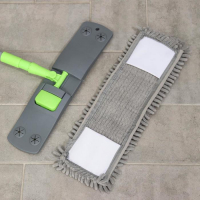 Швабра для мытья пола плоская Доляна, окрашенный телескопический черенок, микрофибра букля, 42&times;12&times;73(124) см