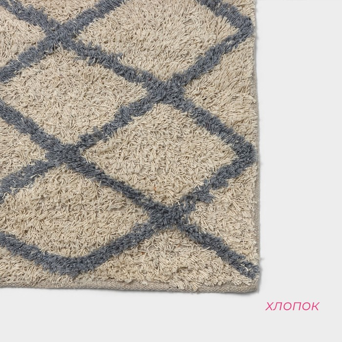 Коврики для ванной и туалетай Доляна AntiSlip, 2 шт: 50&times;80 см, 50&times;50 см