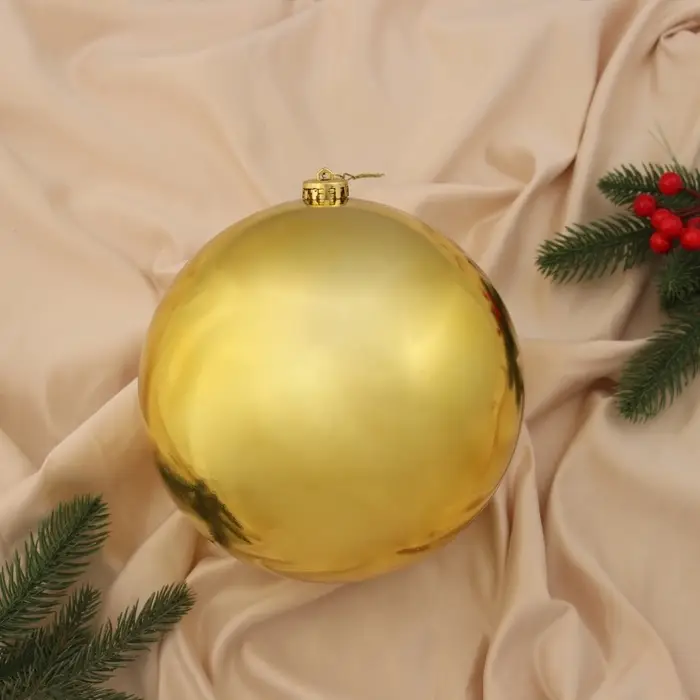 Шар пластик d-20 см "Гигант классика" золото