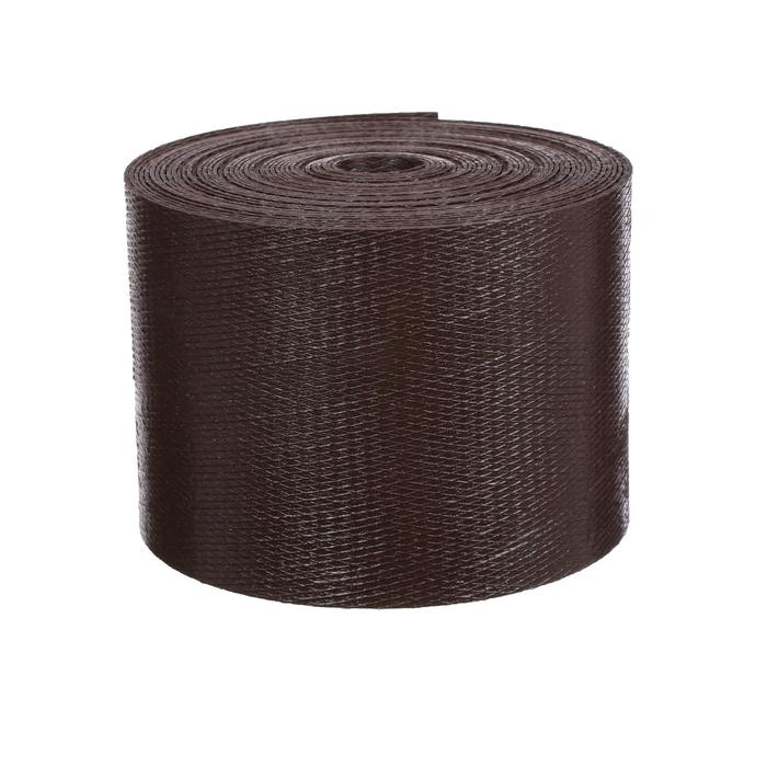 Лента бордюрная, 10 см &times; 10 м, толщина 1.2 мм, пластиковая, коричневая, Greengo
