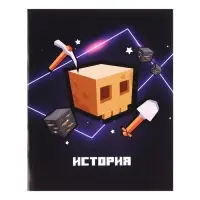 Тетрадь предметная 36 листов в клетку Calligrata &laquo;Пиксели. История&raquo;, обложка мелованный картон