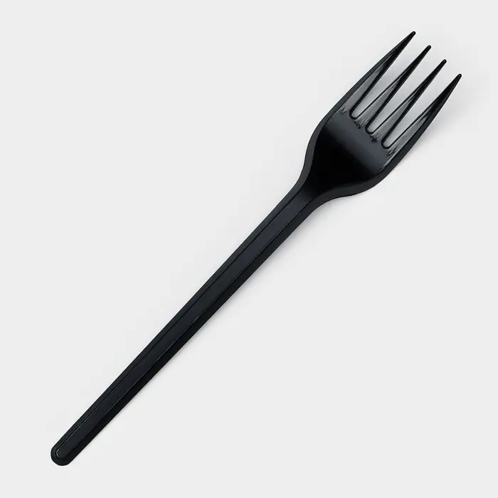 Вилки одноразовые Не ЗАБЫЛИ!, набор 6 шт., пластик, 15.5 см, столовая, чёрная