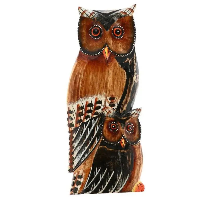 Панно "Пара сов" дерево 13,5х1,5х33 см