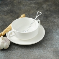 Ложка десертная из нержавеющей стали Magistro &laquo;Лопата&raquo;, длина 15,5 см, форма прямоугольная, цвет серебряный