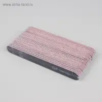 Пилка для ногтей, прямая, 100/180 грит, 18 см, фасовка 20 шт., чёрная