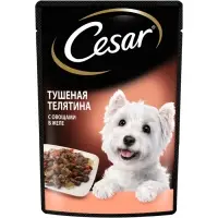 Влажный корм Cesar для собак, телятина/овощи, пауч,  85 г